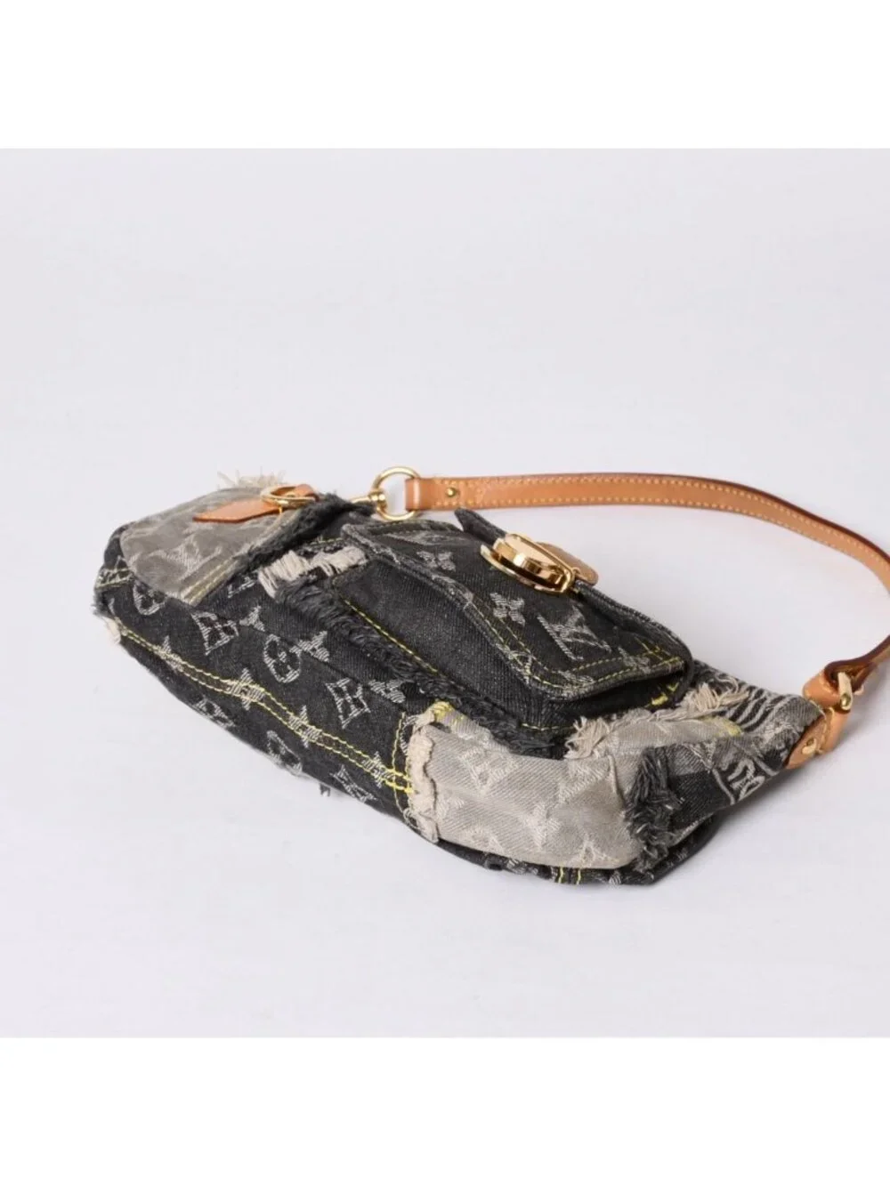 Louis Vuitton Monogram Denim Pouch Black